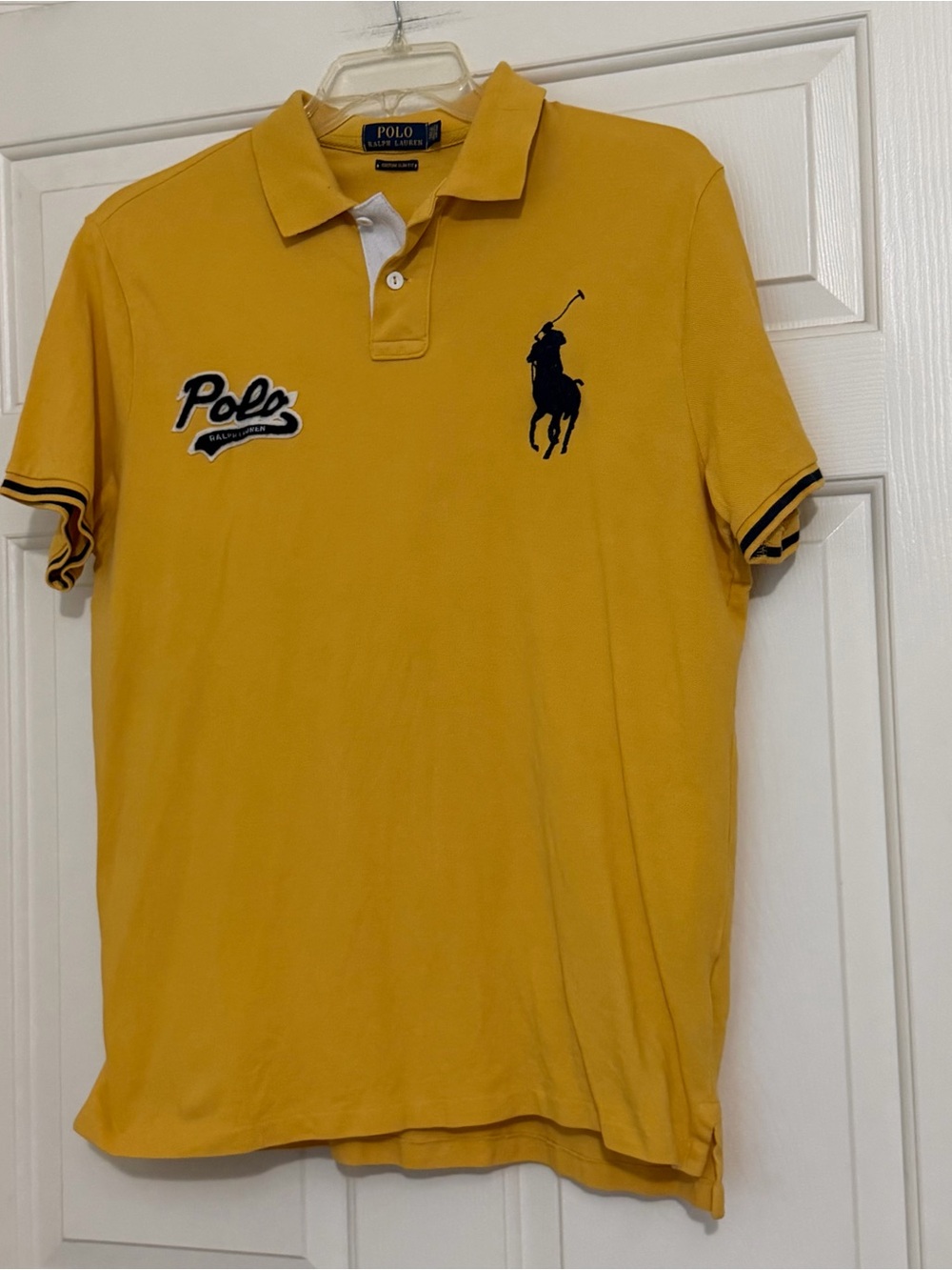Ralph Lauren Polo Big Pony preppy Polo Shirt Yellow Size XL